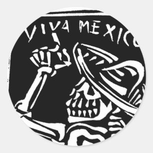 Viva Mexico- Mexico's "Day of the Dead" Classic Round Sticker
