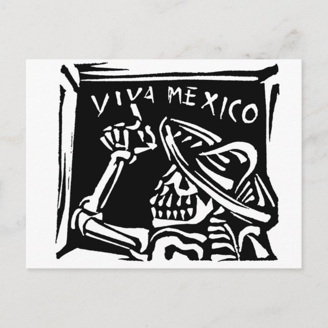 Viva Mexico- Mexico's "Day of the Dead" Postcard (Front)