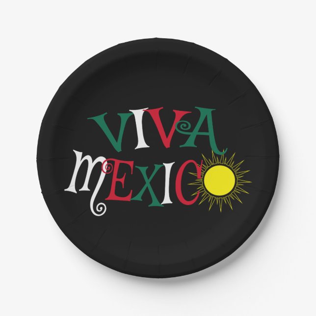 Viva Mexico Paper Plate (Front)