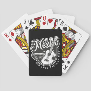Viva Mexico Party With My Guitar Playing Cards