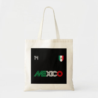 Viva Mexico Retro Football Soccer Mexican Flag  Tote Bag