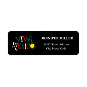 Viva Mexico Return Address Label