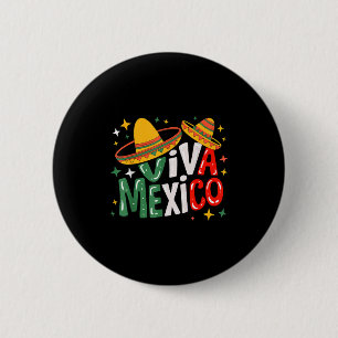 Viva mexico toddler girls boys mexican flag 6 cm round badge
