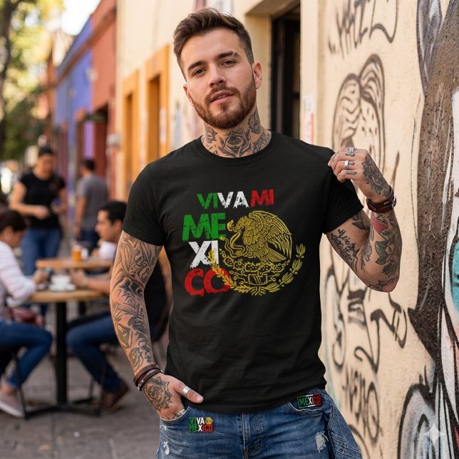 Viva mi Mexico Flag  T-Shirt (Viva mi Mexico Flag T-Shirt)