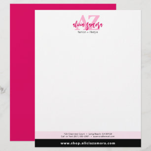 Viva Modern Magenta Bold Chic Stylish Pink Custom Letterhead