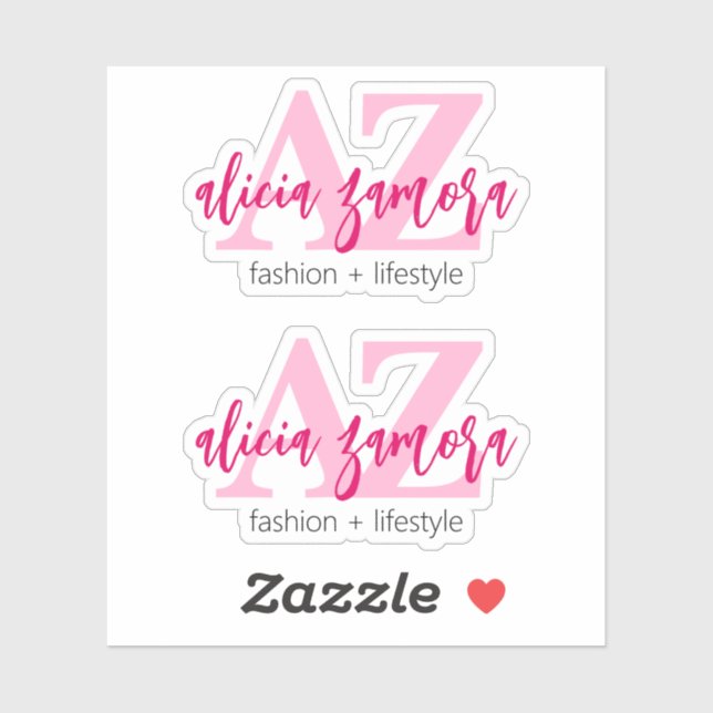 Viva Modern Magenta Script Name Logo Influencer (Sheet)