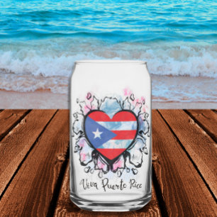Viva Puerto Rico  Can Glass