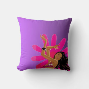 Viva Purple and White Pillow