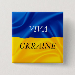 VIVA UKRAINE 15 CM SQUARE BADGE