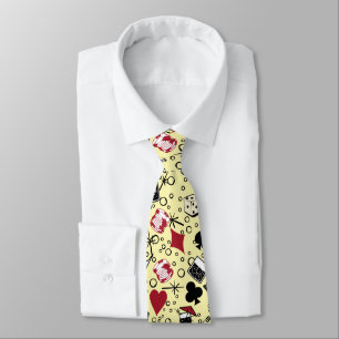 Viva Vegas Casino Retro Gambling Yellow Tie