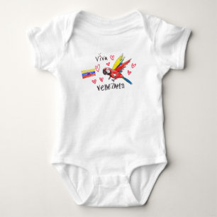 Viva Venezuela - Guacamaya and Inft Bandera Baby Bodysuit