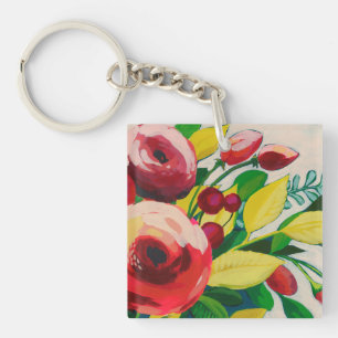 Vivacious Blooms Key Ring