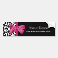 Vivacious Pink Ribbon Leopard Print Business Card