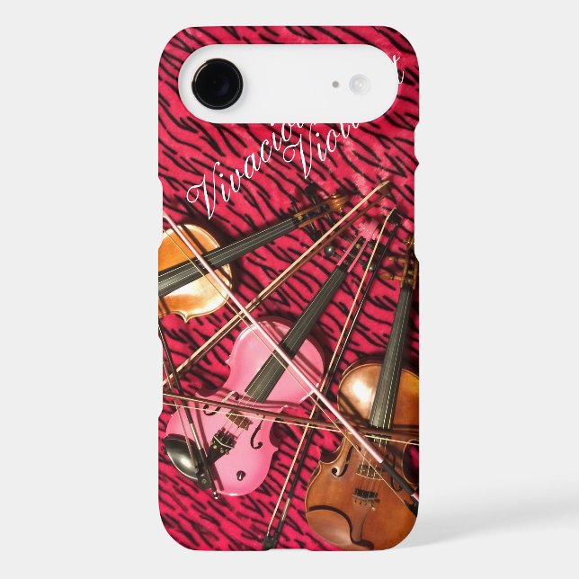 Vivacious Violinist Customisable Pink Violins Case-Mate iPhone Case (Back)