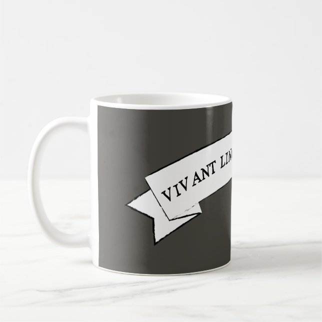VIVANT LINGUAE MORTUAE - Long Live Dead Languages Coffee Mug (Left)