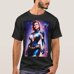 Vivd Retro 50's Female Sci Fi Space Ranger T-Shirt