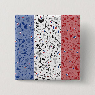 Vive la France 15 Cm Square Badge