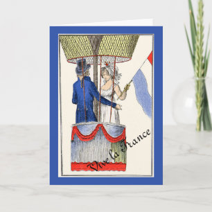 Vive la France 1898 Balloon Card