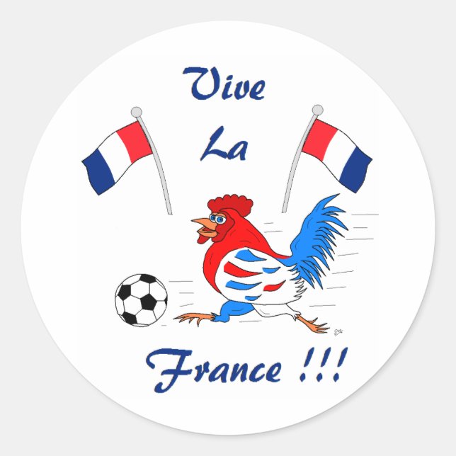 Vive La France Classic Round Sticker (Front)
