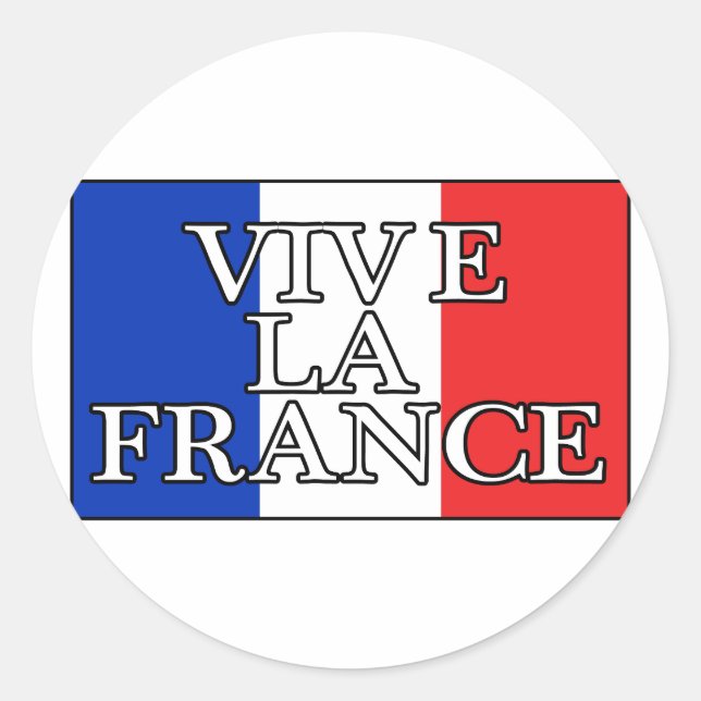 Vive La France Classic Round Sticker (Front)