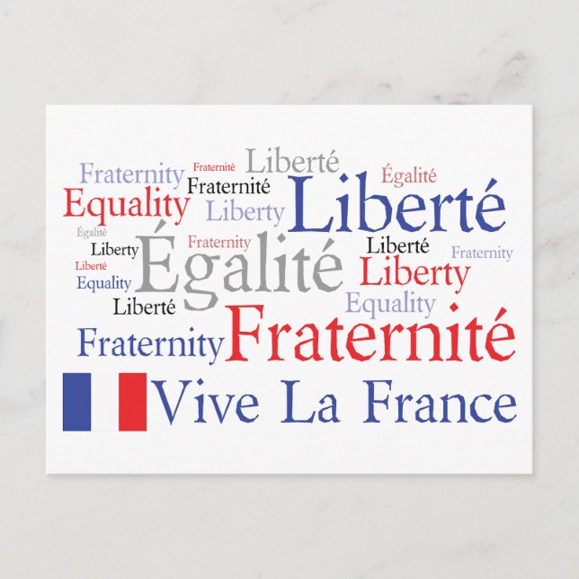 Vive La France French Flag Francophile's Postcard (Front)