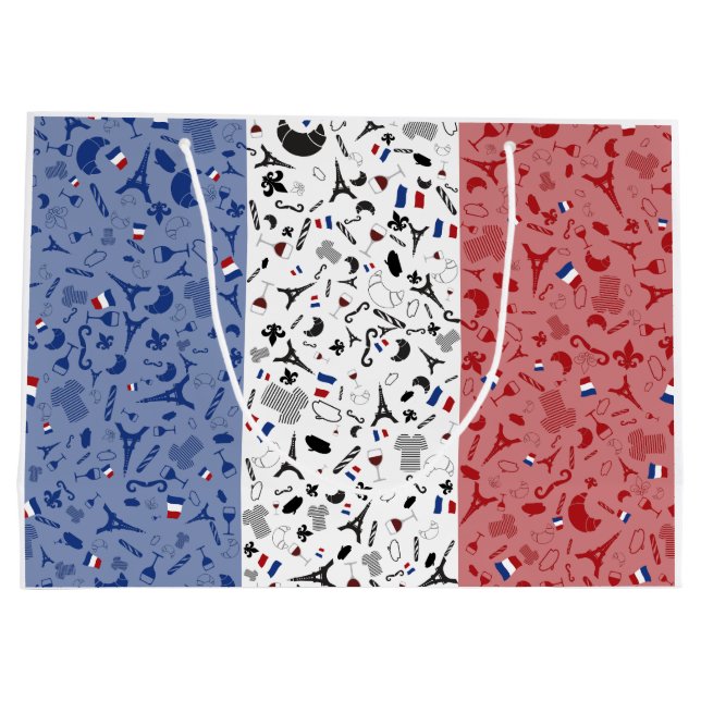 Vive la France Large Gift Bag (Back)
