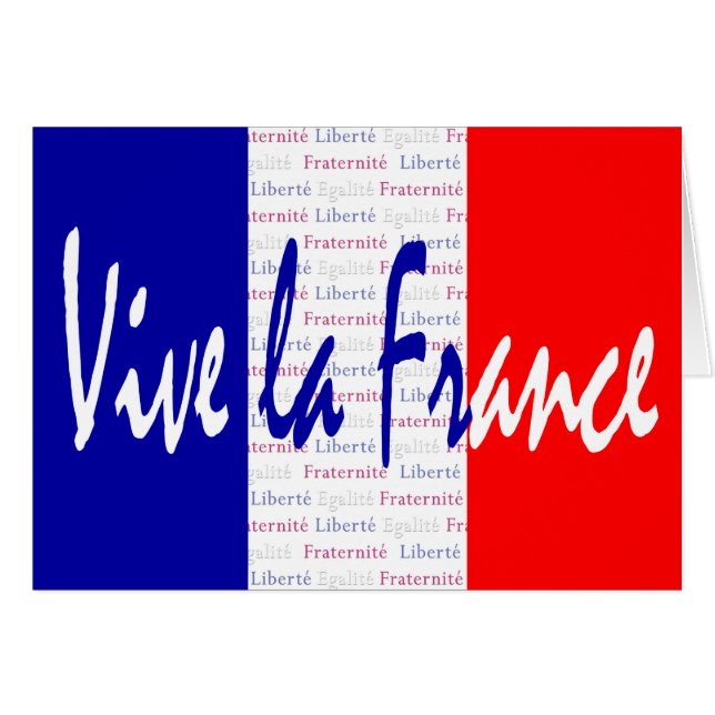 Vive la France - Liberté, Égalité, Fraternité (Front Horizontal)