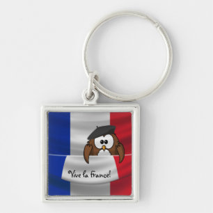 Vive la France owl Key Ring