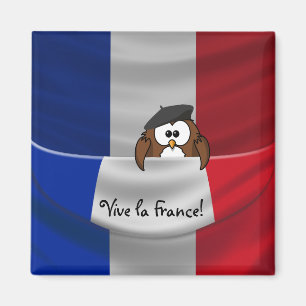 Vive la France owl Magnet