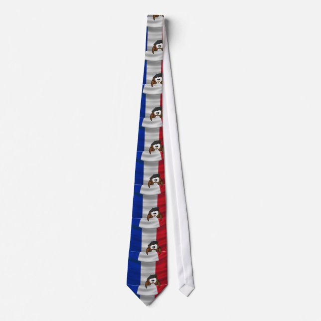Vive la France owl Tie (Front)