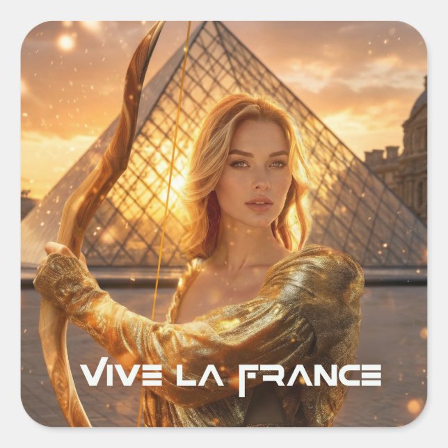 VIVE LA FRANCE - PARIS SQUARE STICKER (Front)
