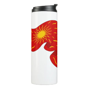 Vive la France! Red Oriflamme with Sun Thermal Tumbler
