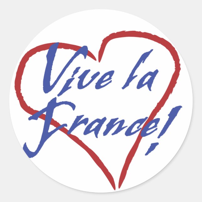 Vive la France Round Sticker (Front)