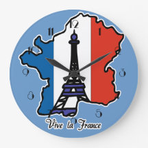 Vive La France Wall Clock