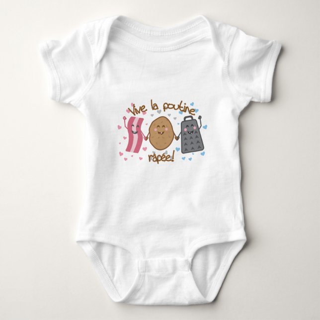 Vive la poutine râpée!! baby bodysuit (Front)