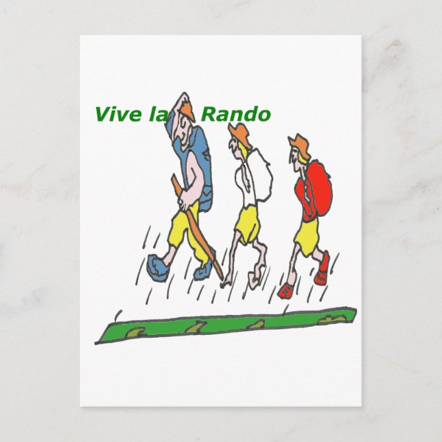 VIVE LA RANDONNEE 1.PNG POSTCARD (Front)