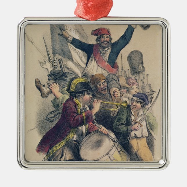 Vive la Republique, 1848 Metal Tree Decoration (Front)