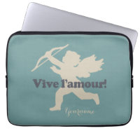Vive L'amour Cupid custom laptop sleeves