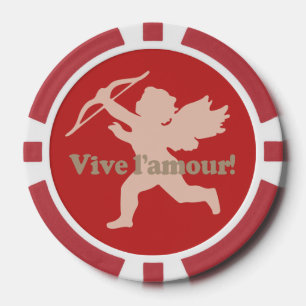 Vive L'amour Cupid custom poker chips