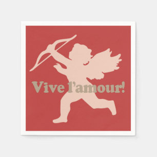 Vive L'amour Cupid paper napkins