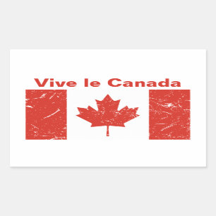 Vive le Canada Rectangular Sticker
