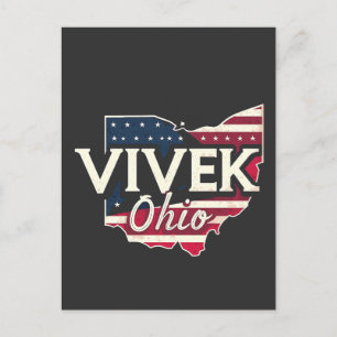 Vivek Ohio 2026 Governor Republican American Holiday Postcard