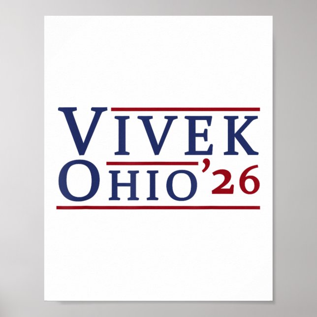 Vivek Ramaswamy For Governor Of Ohio 2026 Vivek 20 Poster (Front)