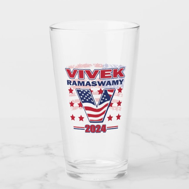 Vivek Ramaswamy for President 2024 Glass (Front)