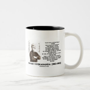 Vivekananda Each Soul Potentially Divine Be Free Two-Tone Coffee Mug