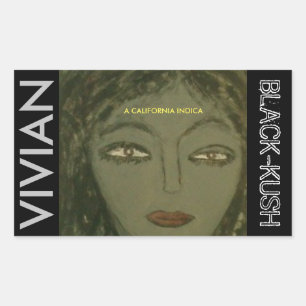 VIVIAN BLACK KUSH RECTANGULAR STICKER