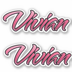 Vivian faded pink sticker sticker embroiderset