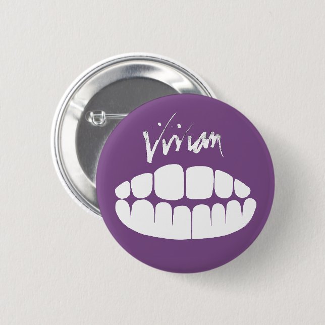 Vivian Stanshall Joke-shop Teeth Button (Front & Back)