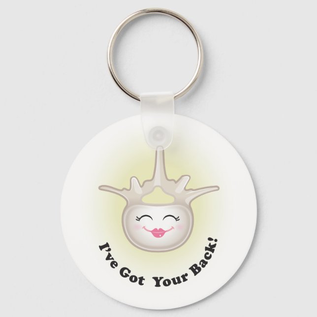 Vivian Vertebrae "I've Got Your Back!" Keychain (Front)