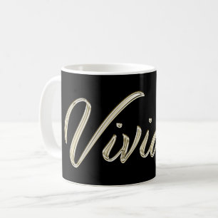 Viviane white Handwriting Tasse Kaffeetasse Coffee Mug